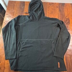 Melanzana Micro Grid Hoodie Womens XL Black Fleece Pullover Leadville Colorado